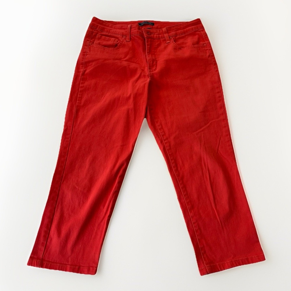 Bandolino Women's Capri Pants Size 10 Coral Pink Cotton Blend Stretch - Picture 11 of 11